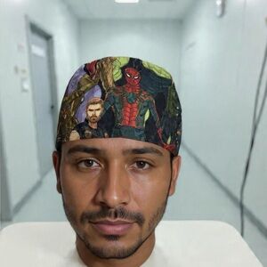 Marvel Superhero Surgical Scrub Cap - Multicolor